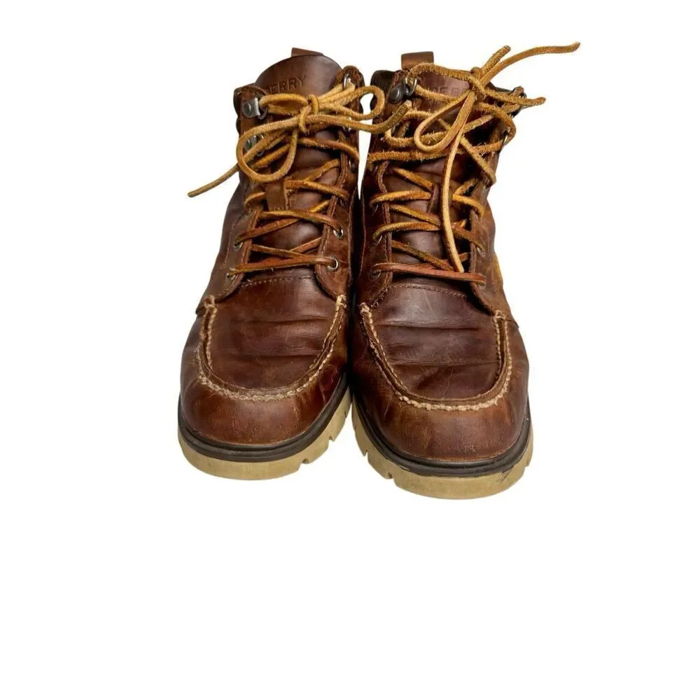Sperry brown leather original lug chukka lace up ankle boots size 7